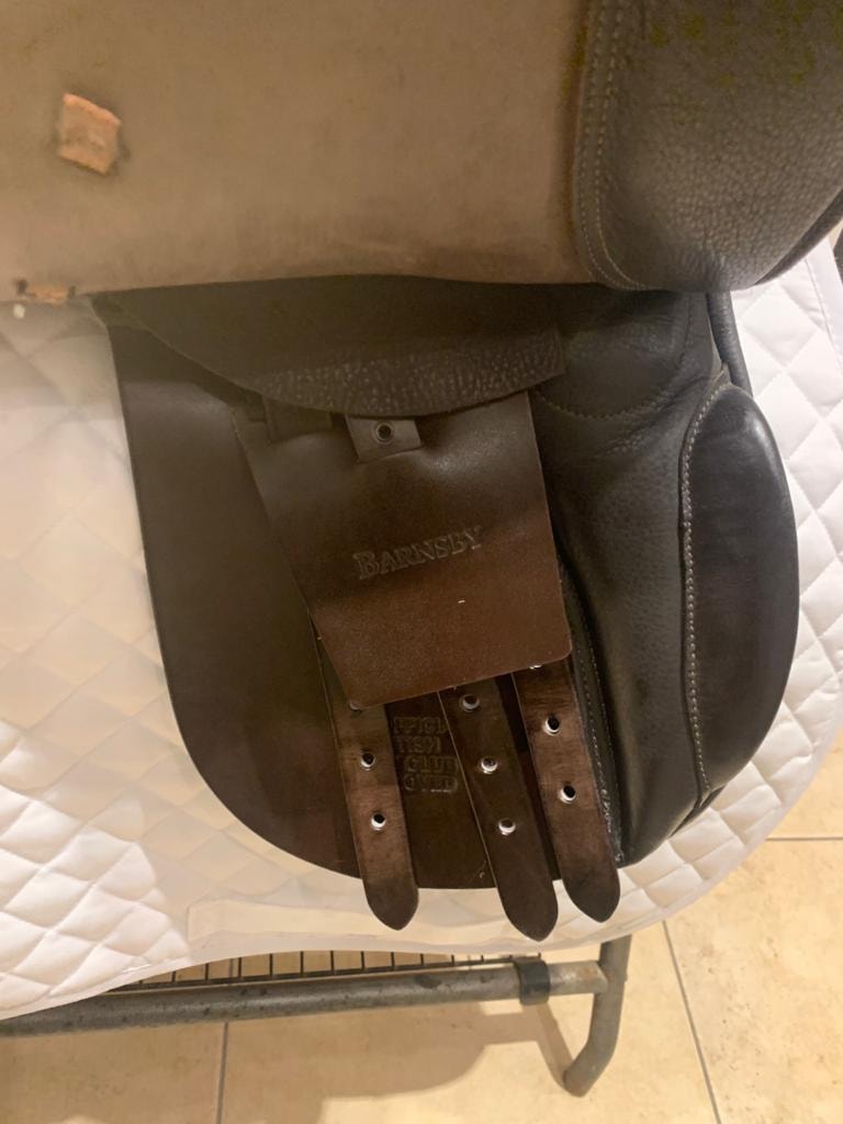 15" Sillín para poni de uso general Barnsby marrón extra ancho - Image 4