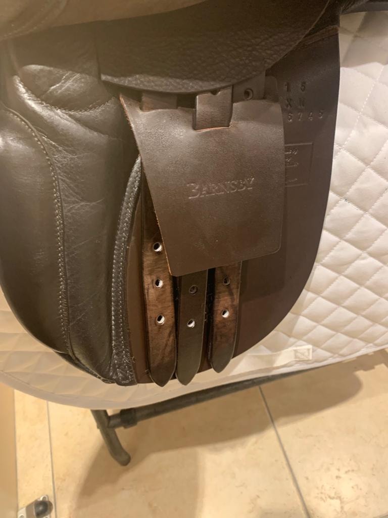 15" Sillín para poni de uso general Barnsby marrón extra ancho - Image 3