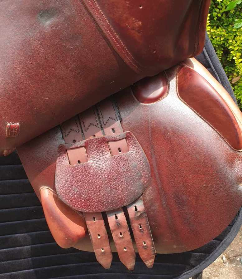 17.5" Sillín de salto mediano Equipe Evolution marrón y marrón - Image 4